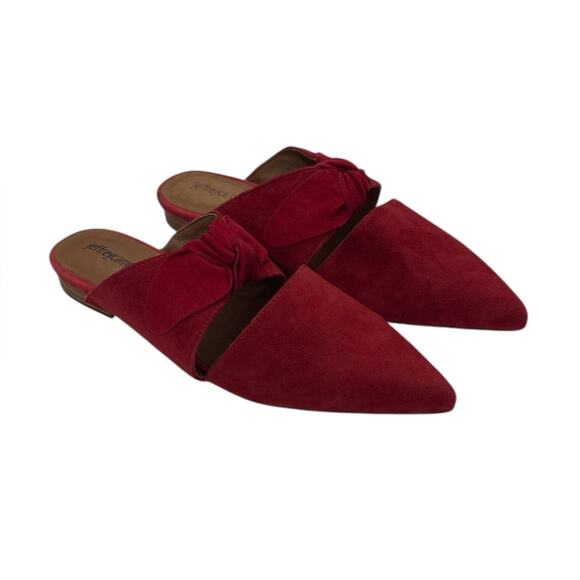 Jeffrey Campbell Womens Charlin 8M Red Flats Slip on Pointed Toe Mules Preppy - Picture 1 of 7